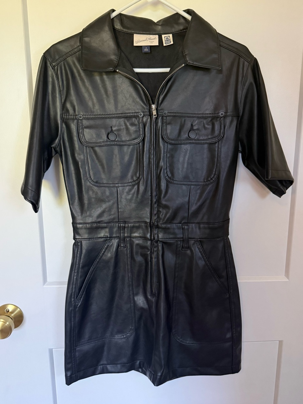 Faux Leather Dress